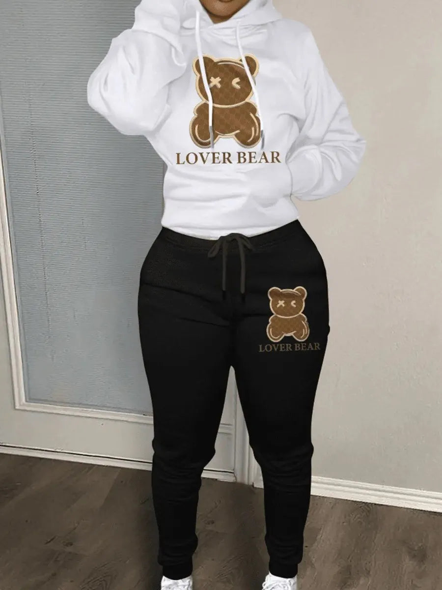 Conjunto Feminino Moletom Estampado Love Bear
