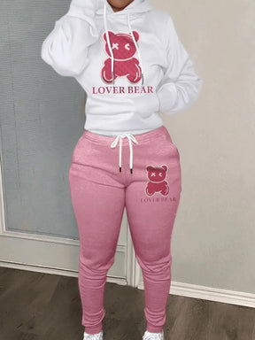Conjunto Feminino Moletom Estampado Love Bear
